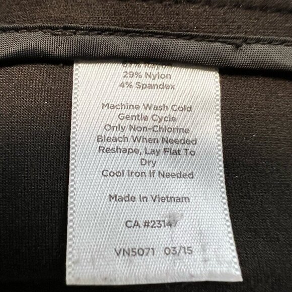 Talbots Womens Dress Career Pants Brown Mid Rise Flat Front Stretch Twill 6 - Picture 9 of 10